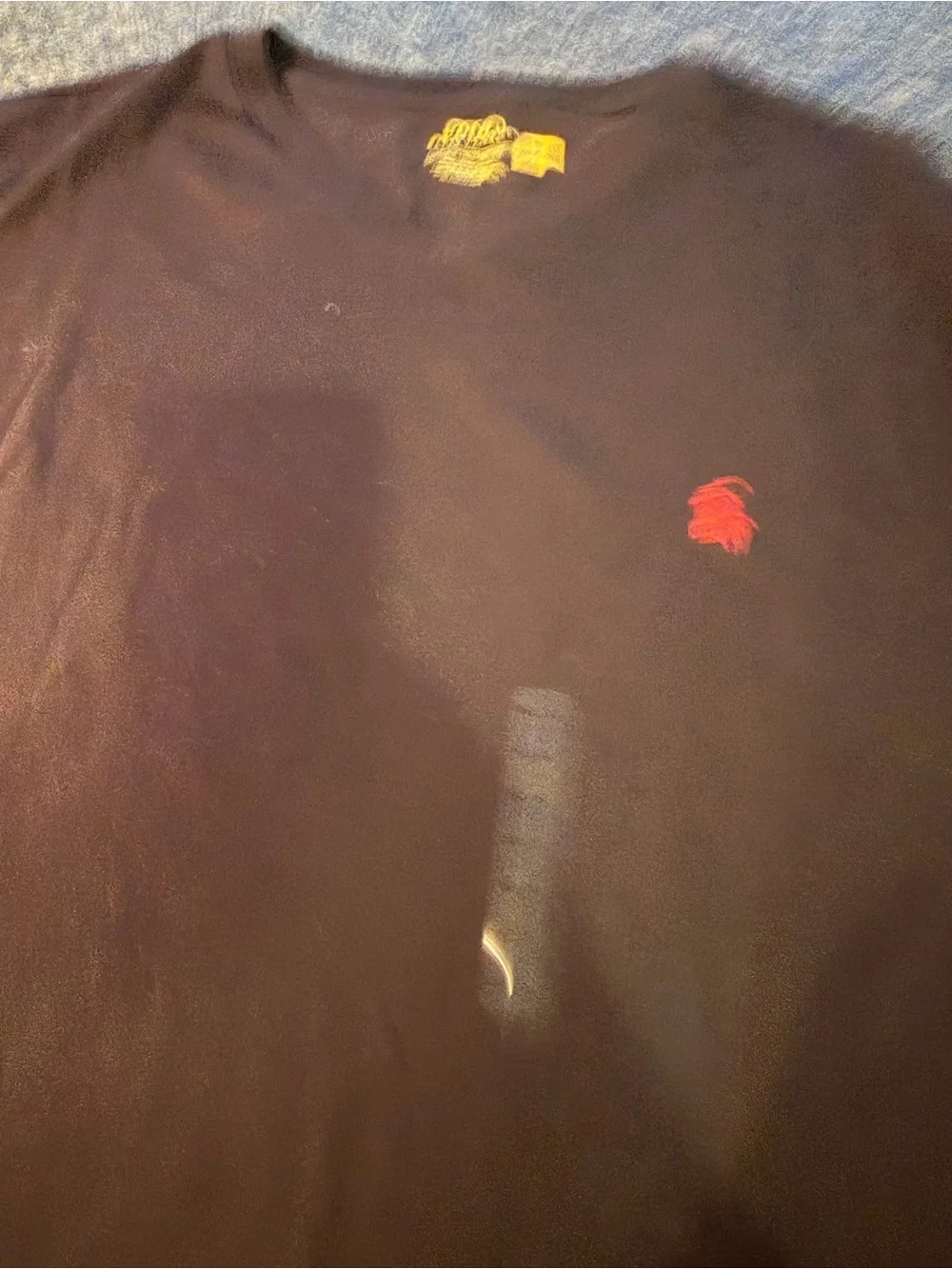 Polo by Ralph Lauren Black V-Neck Short Sleeve Tee with Red Pony Logo